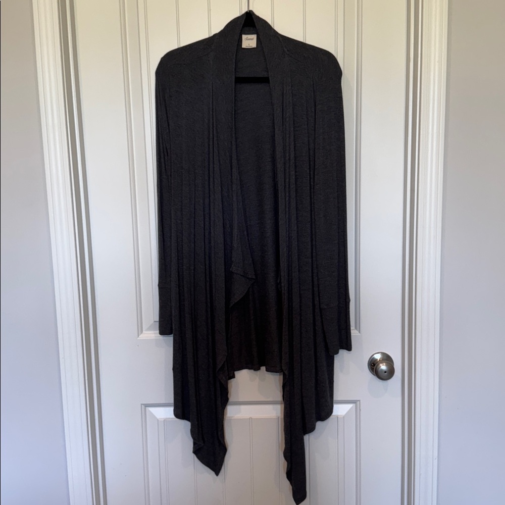 Dark Gray Draped Cardigan~SOMA~Large